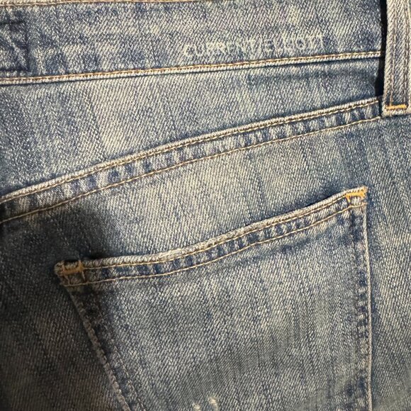 Current/Elliott The Cropped Straight Distressed Jeans Women’s Size 26 - Picture 7 of 9